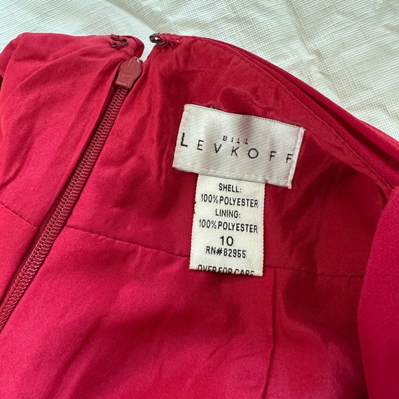 Bill Levkoff dress, deep red, Size 10 - Picture 5 of 6